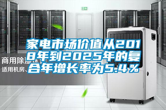 家电市场价值从2018年到2025年的复合年增长率为5.4％