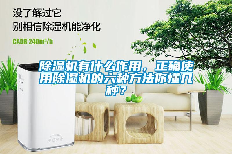 除湿机有什么作用，正确使用除湿机的六种方法你懂几种？