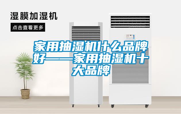 家用抽湿机什么品牌好——家用抽湿机十大品牌