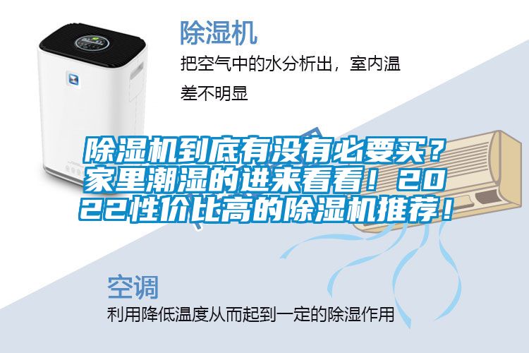 除湿机到底有没有必要买？家里潮湿的进来看看！2022性价比高的除湿机推荐！